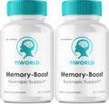 Tiworlde Memory Boost Capsules - Suplemento Nootrópico Avanzado para la Memoria y la Salud Cerebral (2 Pack)