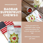 Powbab Baobab Superfruit Chews - 750mg de Polvo Orgánico de Baobab, 30 Masticables