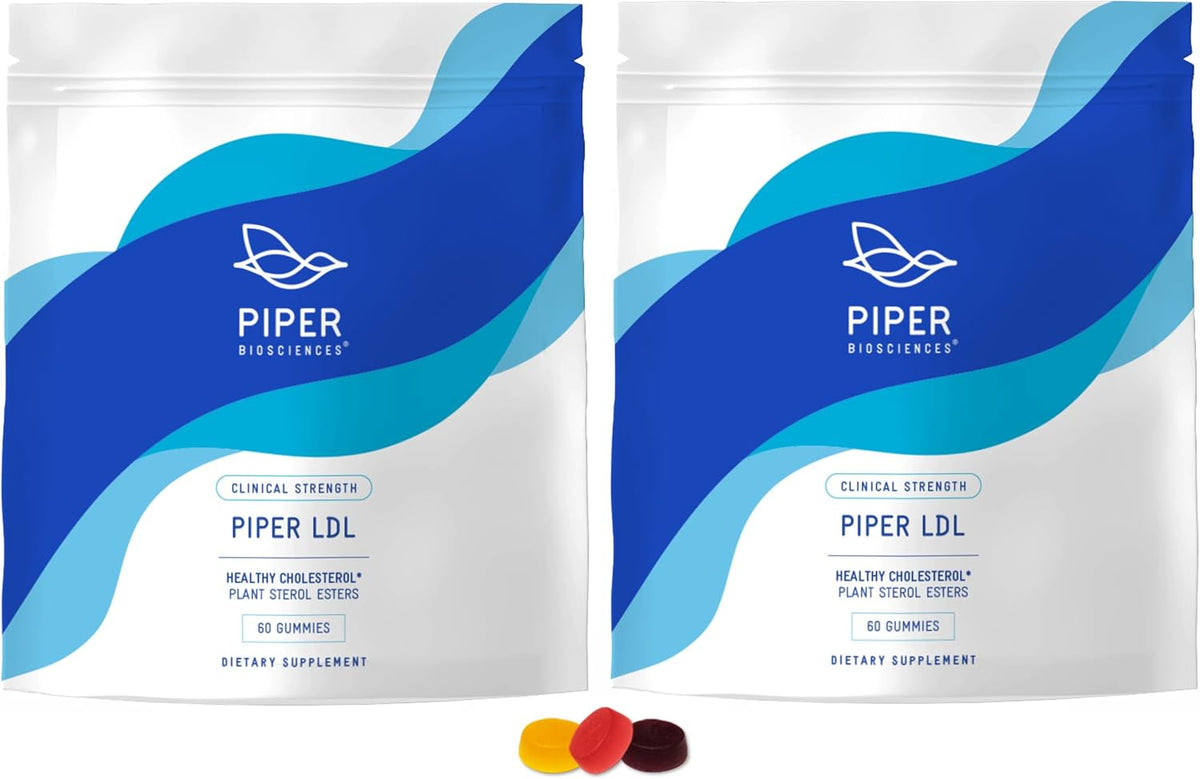 Piper LDL Clinical Strength Gomitas para el Colesterol Saludable (2280 mg de Ésteres de Esteroles Vegetales al Día) - Dos – Image 1