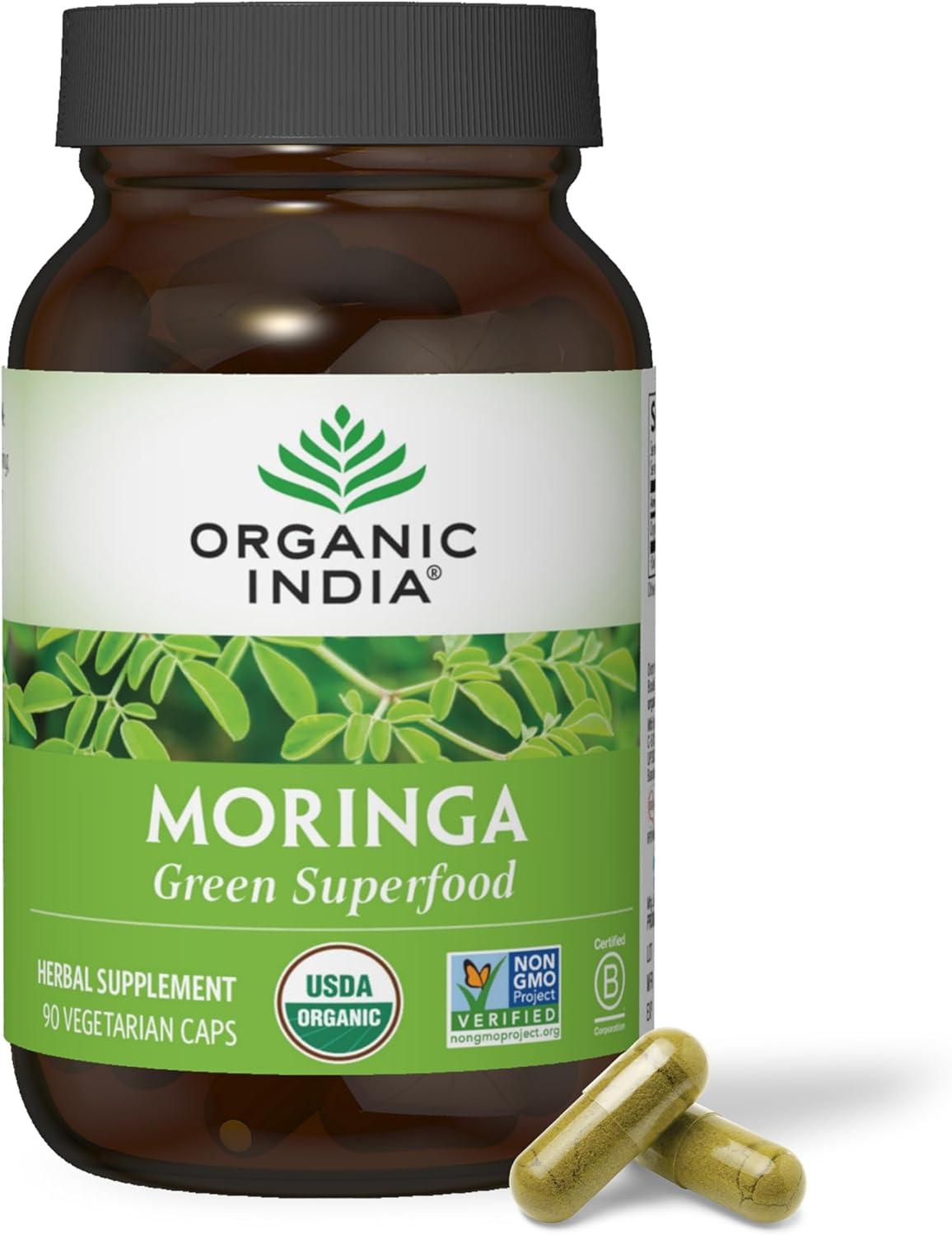 Cápsulas de Moringa Ecológicas - ORGANIC INDIA - 60 Cápsulas
