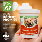 Only Natural Pet Complete Gut Health Complex - Probióticos y Enzimas Digestivas para Perros y Gatos - 99g (Pack de 2)