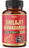 agobi Shilajit con Ashwagandha, 210 Cápsulas - 600mg Shilajit Puro del Himalaya + 400mg Ashwagandha Orgánica