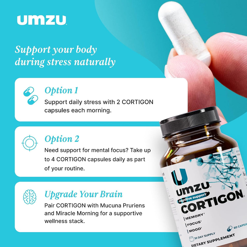 UMZU Cortigon - Suplemento con ginkgo biloba, fosfatidilserina, vitaminas B12 y B6