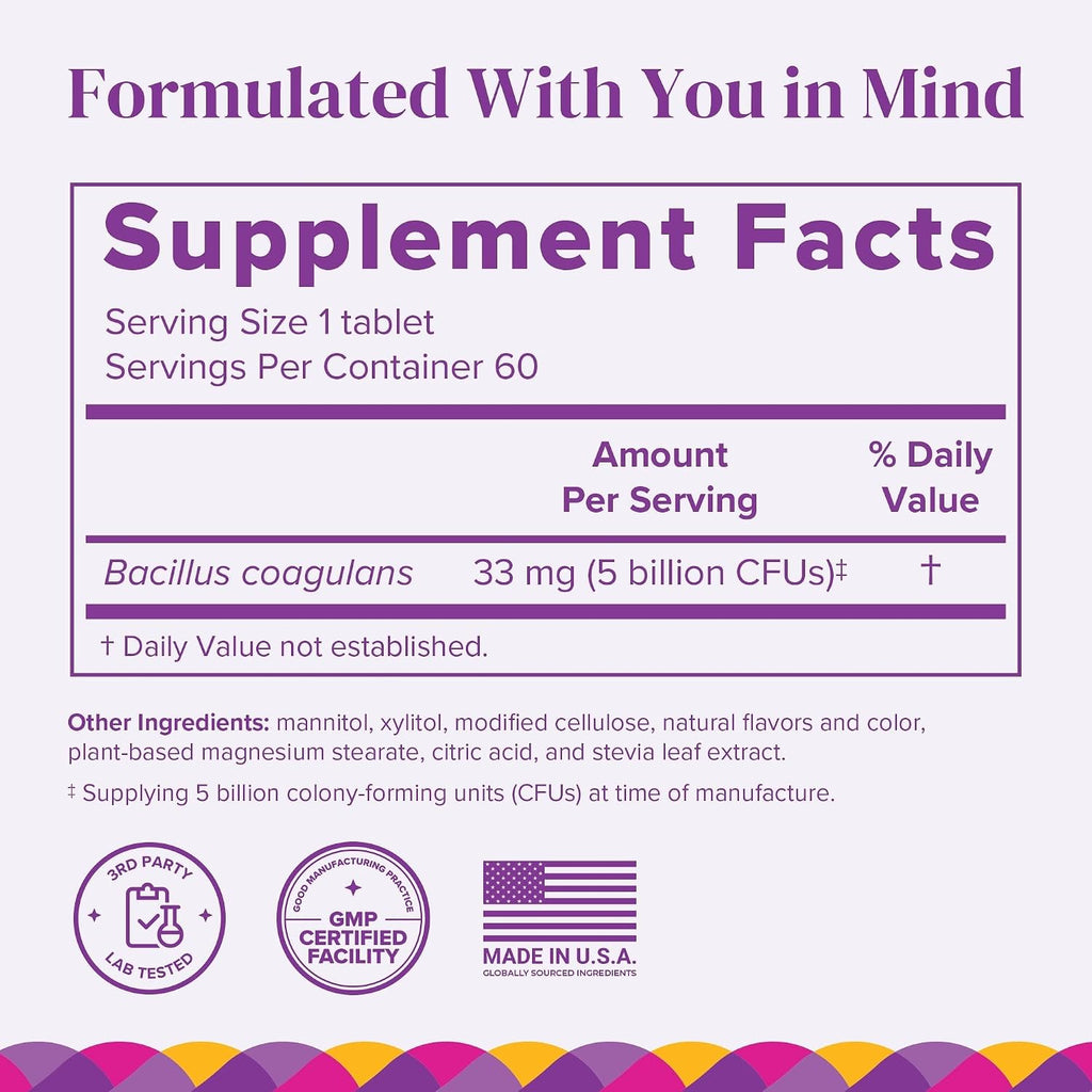 BariMelts Probiotic, 5 Billion CFU - 60 Rapid Dissolve Tablets (2-Month Supply) - Sugar-Free Probiotic for Women, Supports Gut Health after Bariatric Surgery, Natural Cherry Flavor
