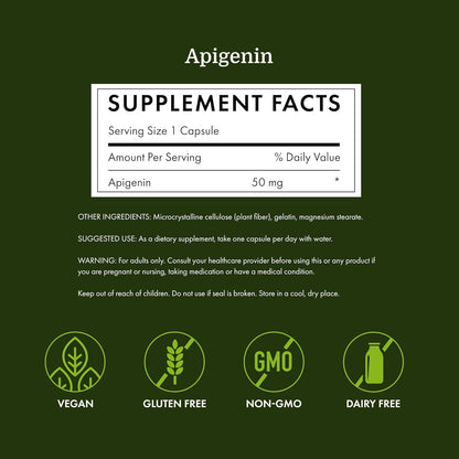 Swanson Apigenin – 90 Cápsulas, 50 mg – Puede apoyar la salud masculina, en particular la función prostática. – Image 4
