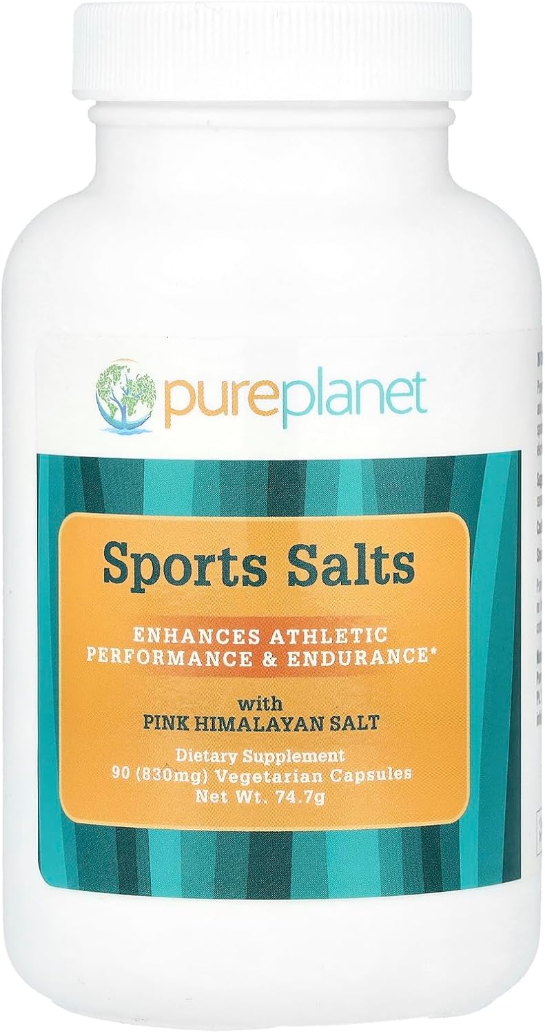 PURE PLANET Sports Salts - Electrolitos Vegetarianos, 90 Cápsulas
