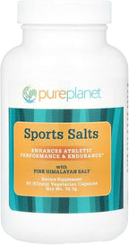 PURE PLANET Sports Salts - Electrolitos Vegetarianos, 90 Cápsulas