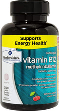 Member's Mark Vitamina B12 Comprimidos de Disolución Rápida, Sabor Cereza (300 unidades, Paquete de 2)