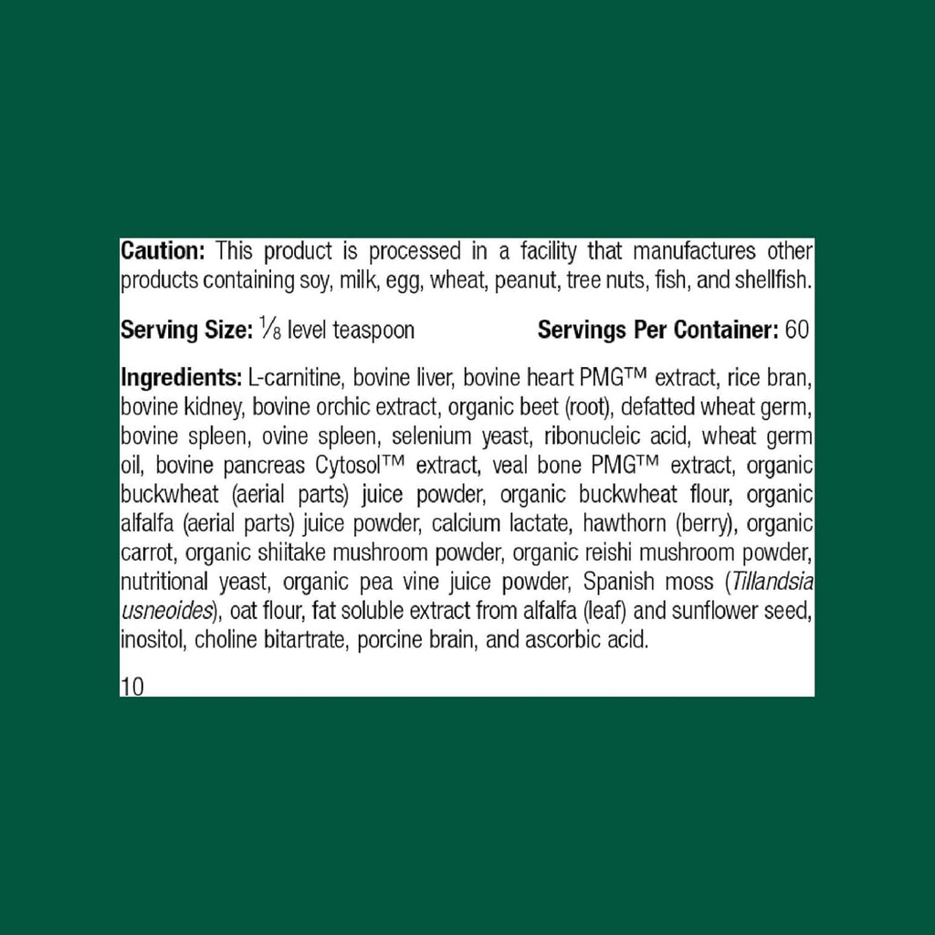 Standard Process Inc. Canine Cardiac Support - Suplemento para la salud cardíaca de perros con selenio - 25 g