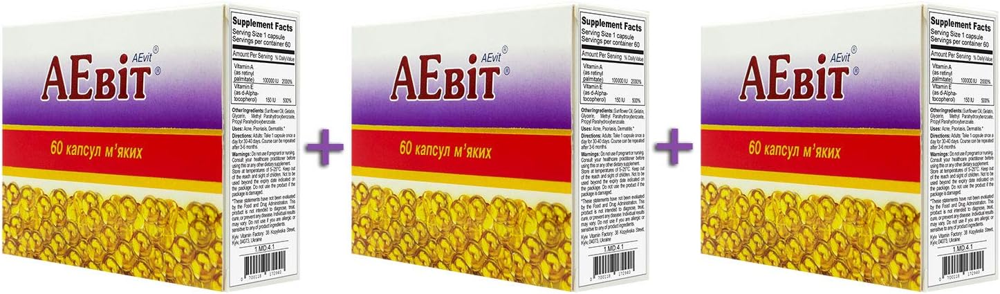 A 100,000 IU and E Vitamins Complex 60 softgels (2)