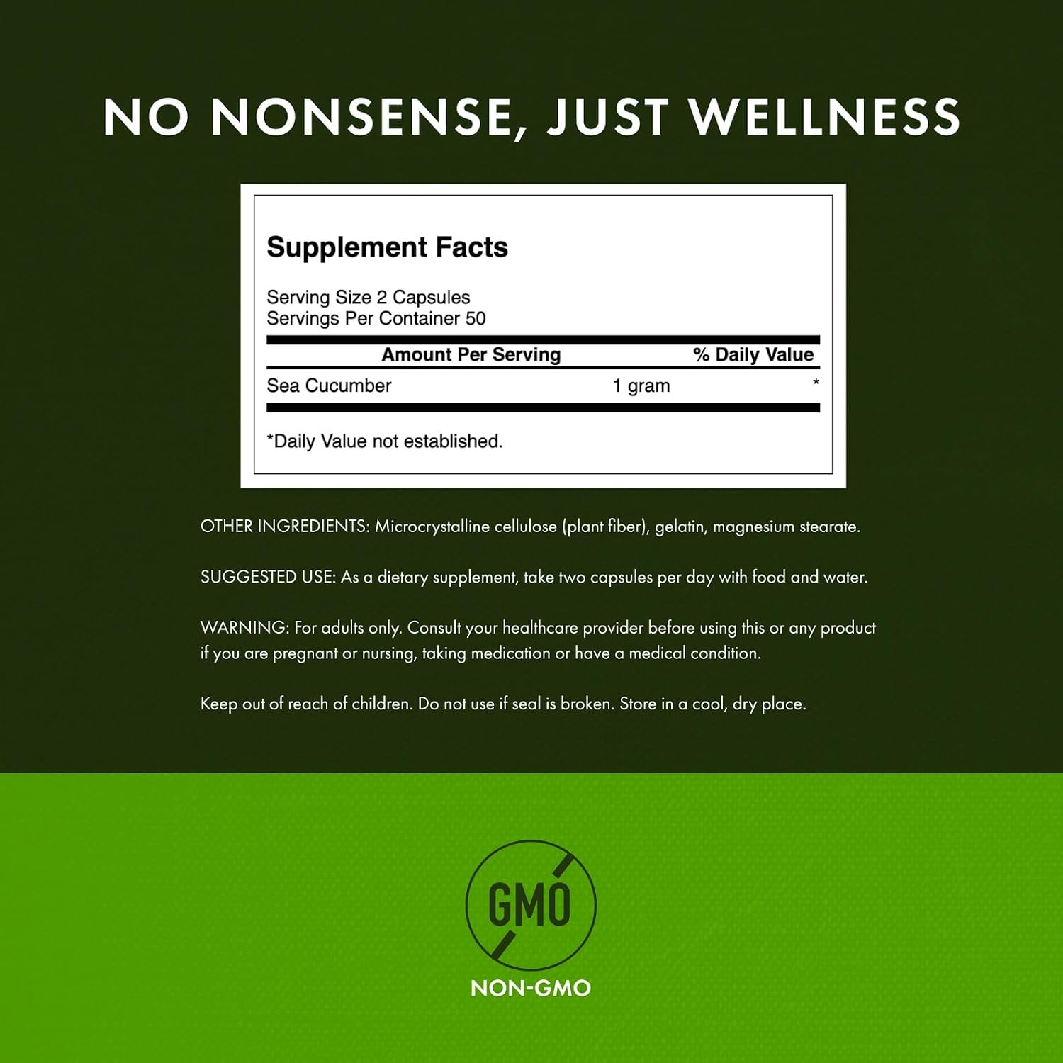 Swanson Pepino de Mar - Suplemento Natural para la Salud Articular y Movilidad - Protección del Cartílago - 100 Cápsulas de 500 mg (2 Unidades)