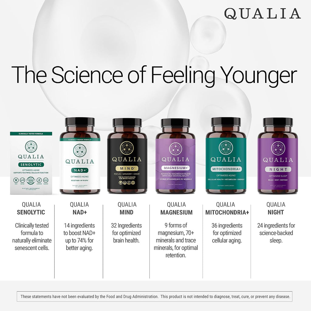 Qualia NAD+ | Suplemento de NAD+ con 3 Precursores (3 Meses)