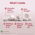 Jarrow Formulas Methyl B-12 & Methyl Folate - 60 Comprimidos Masticables