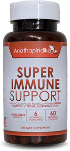 Super Immune Support, 6-in-1 Immune Supplement, N-Acetyl Cysteine (NAC), Quercetin, Elderberry, Chlorella, Chaga & Bromelain