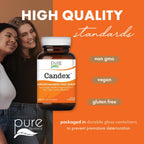 Pure Essence Candex – Suplemento con Enzimas Digestivas para el Equilibrio de Levadura, 120 Cápsulas