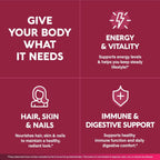 NUTRAHARMONY Multivitamínico para Mujeres 47 en 1 con Complejo B, Hierro y Alimentos Integrales - 90 Cápsulas (3 Meses)