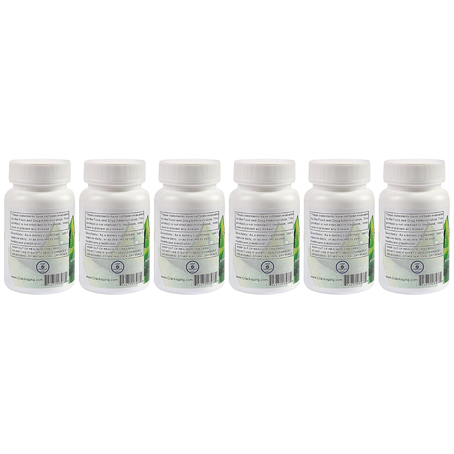 Crackaging Super-Absorption Cycloastragenol 98% 25mg 180 Cápsulas (6 Botellas)