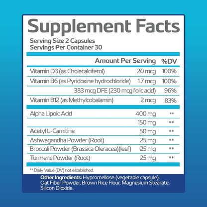Nerve Recovery Max - Suplemento Avanzado para Apoyo Nervioso con Vitamina D3 y Ácido Alfa Lipoico, 120 Días (4 Botellas) – Image 2