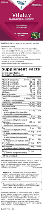 Suplemento multivitamínico y mineral de Melaleuca para el embarazo (mujeres), con Oligo (60 tabletas)