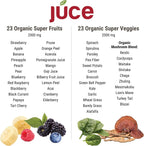 Juce Original Formula - Complemento Orgánico de Superfrutas y Verduras - 23 Frutas y 23 Verduras - 180 Cápsulas - Terra Kai Organics