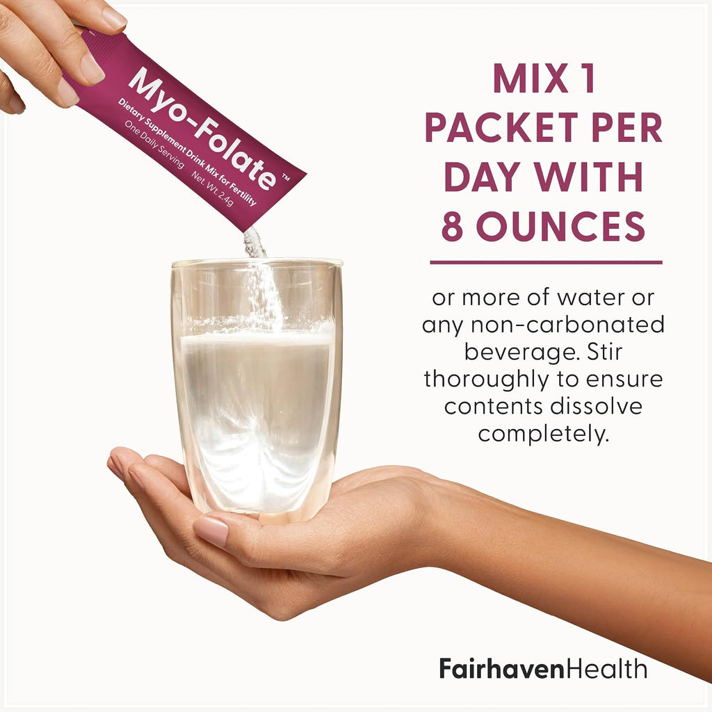 Fairhaven Health Folato y Myo-Inositol en Polvo - 30 Sobres