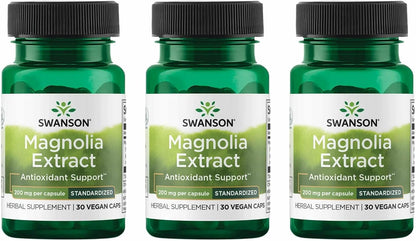 Swanson Corteza de Magnolia (200 mg, 30 Cápsulas Vegetales) - Pack de 4 – Image 9