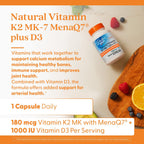 Doctor's Best Vitamina D3 y K2 MK-7 (MenaQ7) - 60 Cápsulas Veganas