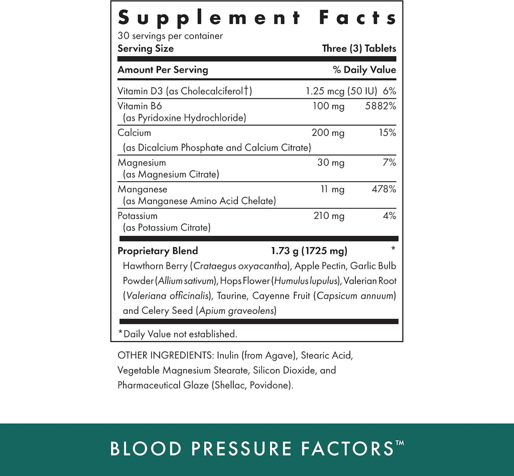 MICHAELS NATUROPATHIC Factores para la Presión Arterial, 90 comprimidos