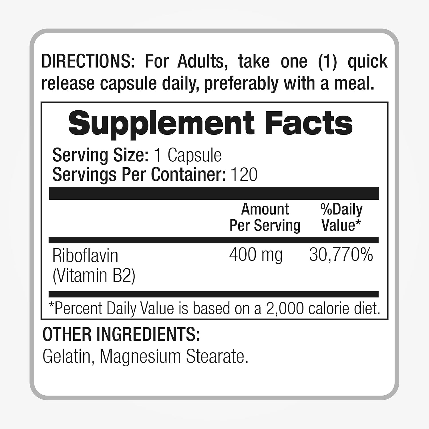 FITO MEDIC'S Lab | Vitamina B2 | 120 Cápsulas | 400 mg | Riboflavina de Alta Absorción