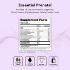 Theralogix TheraNatal One – Multivitamínico prenatal con DHA, folato metilado y hierro – 90 cápsulas blandas