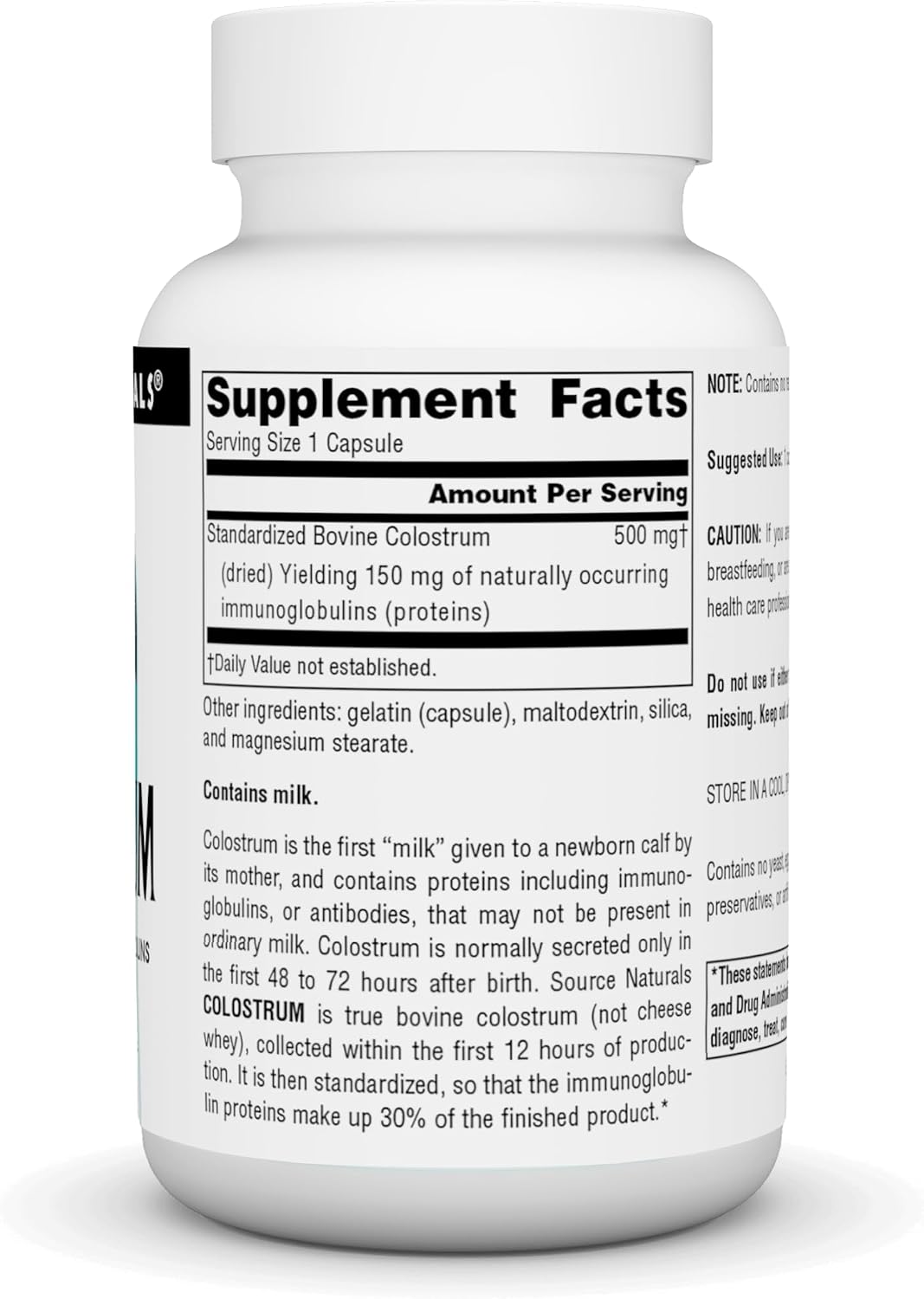 Source Naturals Colostrum with 30% Immunoglobulins - 60 Capsules