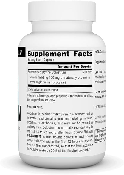Source Naturals Calostro con 30% de Inmunoglobulinas - 60 Cápsulas – Image 2