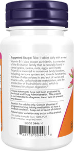 NOW Foods Vitamina B-1 (Tiamina) 100 mg, 100 Comprimidos (Pack de 2)