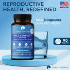 Coast Science MFSg6 - Male Fertility Supplement with CoQ10, Ashwagandha, and PQQ - 90 Capsules