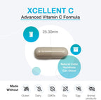 XYMOGEN Xcellent C - Vitamina C 750 mg con BioPerine - Apoyo Inmunitario, Antioxidante y Colágeno - Vegano, Sin Gluten y No-GMO - 120 Cápsulas
