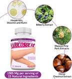 MINANATURALS VARICOSOLVE Suplemento Natural para las Venas de las Piernas - 60 Cápsulas