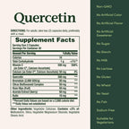 Nature's Bounty Quercetin 500 mg con Vitamina C, Escaramujo y Rutina, 60 comprimidos