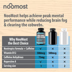 NooMost Brain Supplement - Potenciador Cognitivo para Enfoque, Memoria y Claridad Mental (Pack 1)