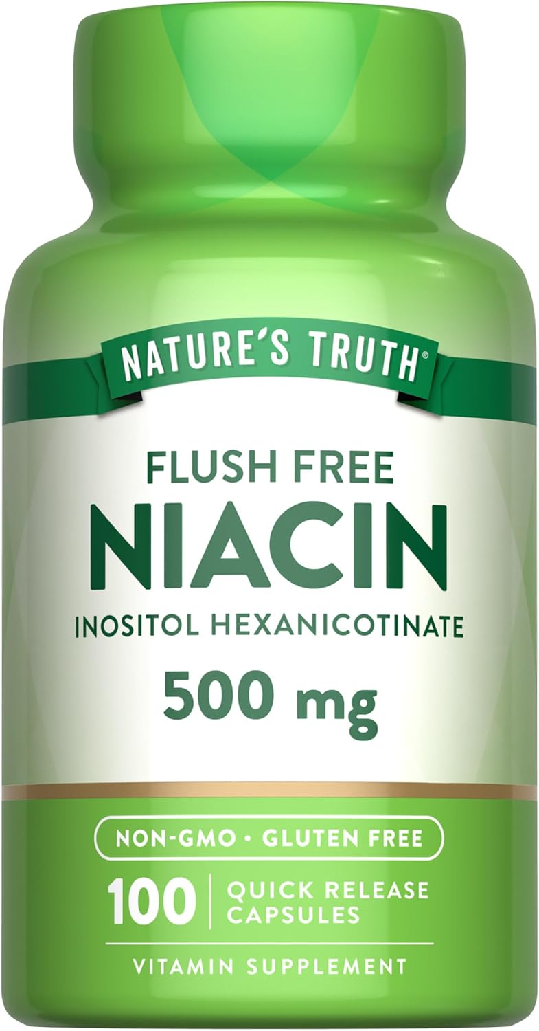 Nature's Truth Niacina Sin Enrojecimiento, 500 mg, 100 Cápsulas