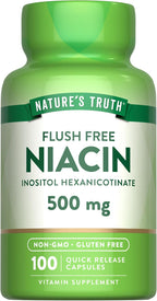 Nature's Truth Niacina Sin Enrojecimiento, 500 mg, 100 Cápsulas