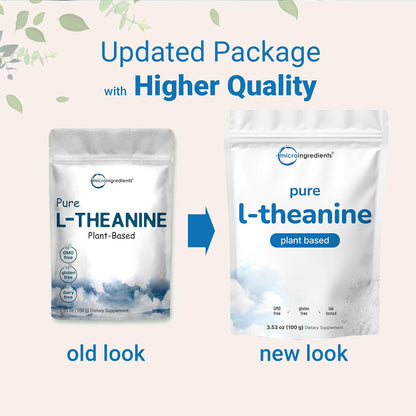 Pure L-Theanine Powder, 100 Grams (1 Year – Sin aditivos, sin conservantes, sin colorantes artificiales, sin soja – Image 3