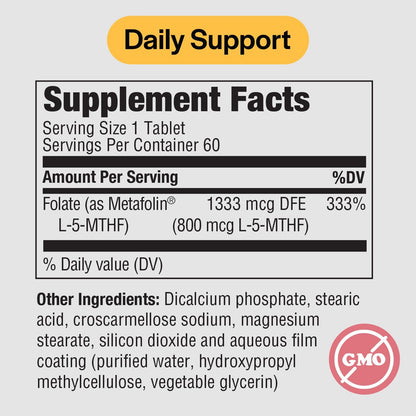 PureFormulas Methylfolate 800 mcg – Active – El folato contribuye a la formación normal de las células sanguíneas. – Image 2
