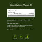 Swanson Vitamina D3 5000 UI - 125 mcg de Colecalciferol (250 Cápsulas Blandas)