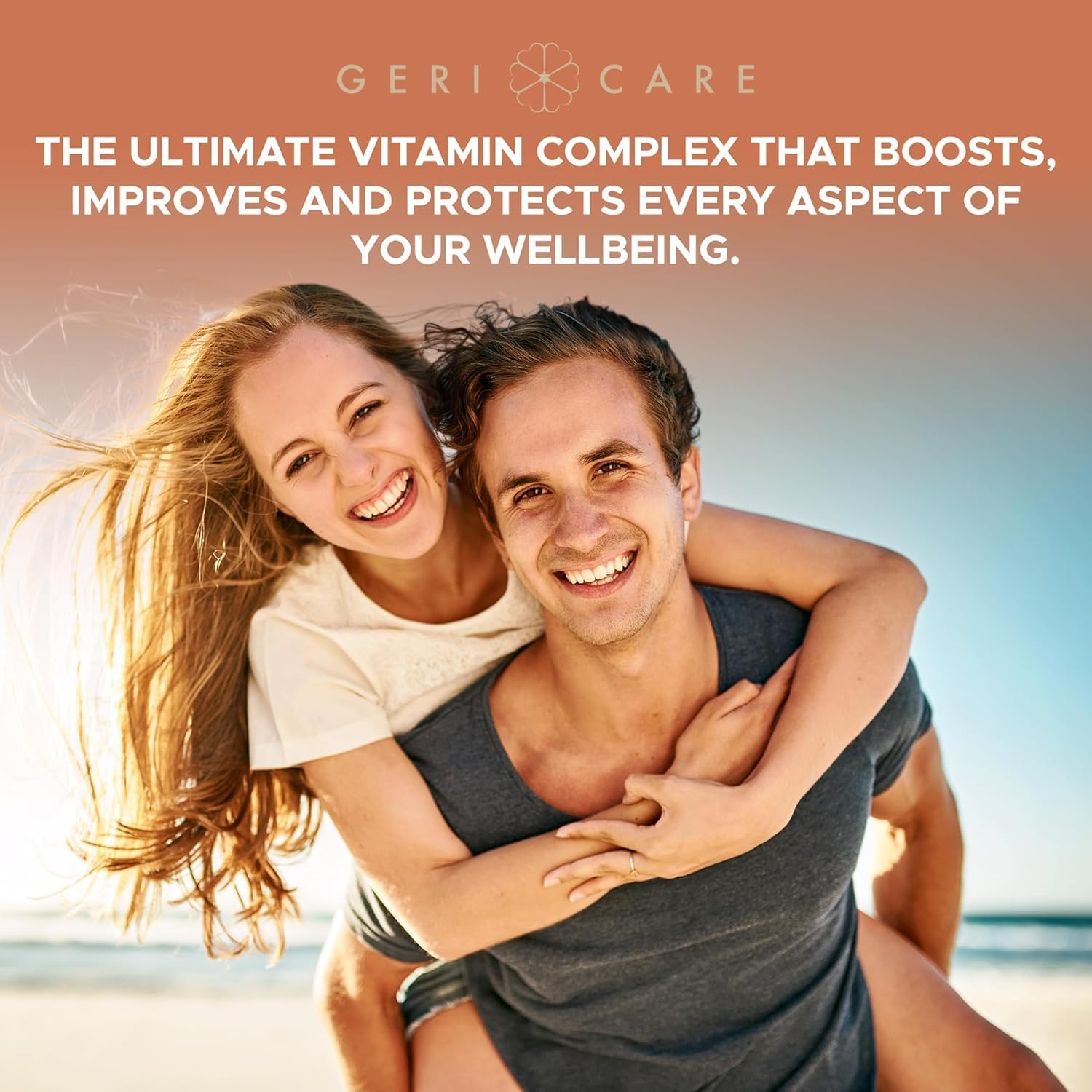 GeriCare One-Daily Multi-Vitamina Tableta, 100 unidades Suplemento multivitamínico para adultos | Suplemento dietético fácil de tomar con vitaminas A, C, D3, B, calcio | Complejo de vitaminas y minerales (paquete de 2)