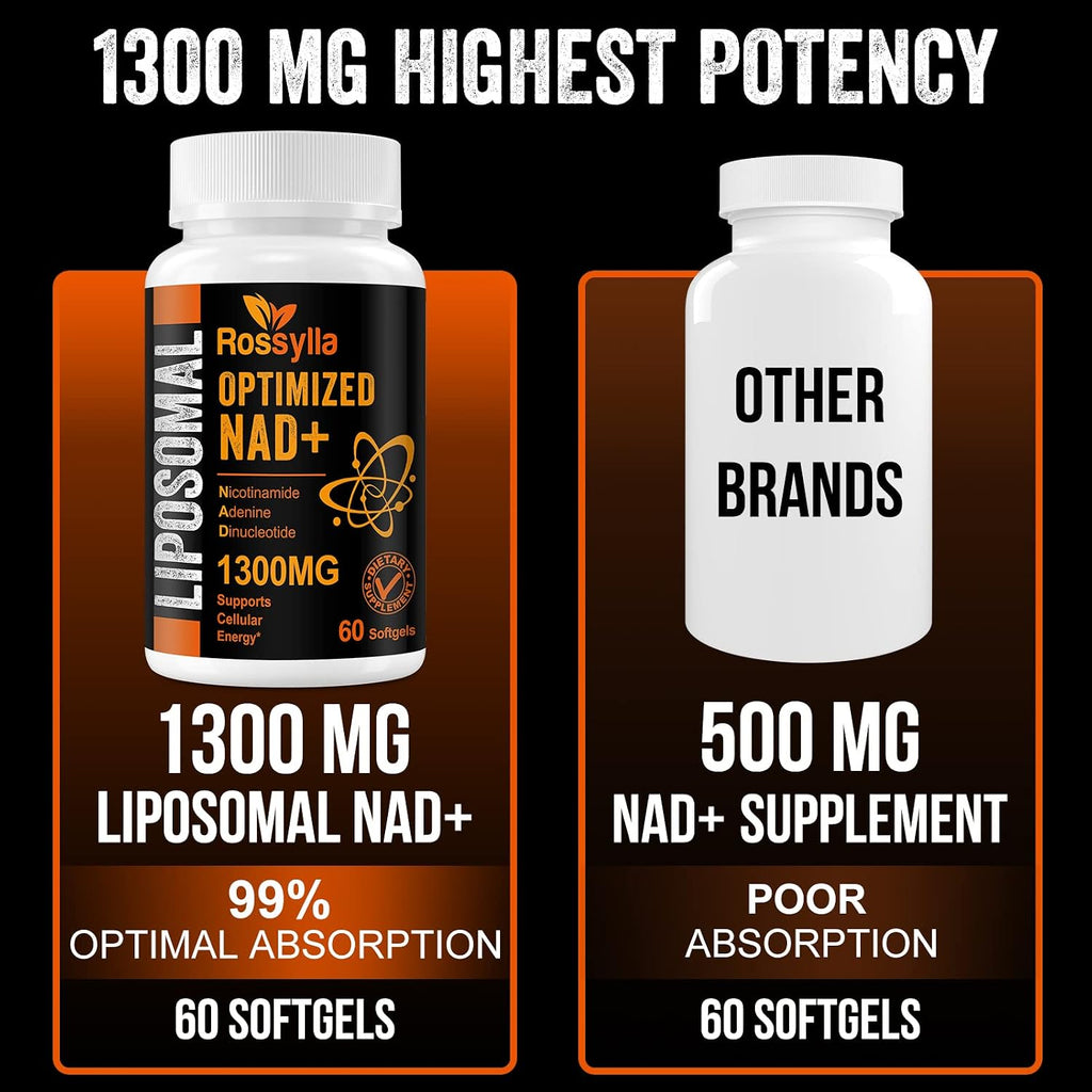 Rossylla NAD+ Liposomal 1300 mg – 60 Cápsulas
