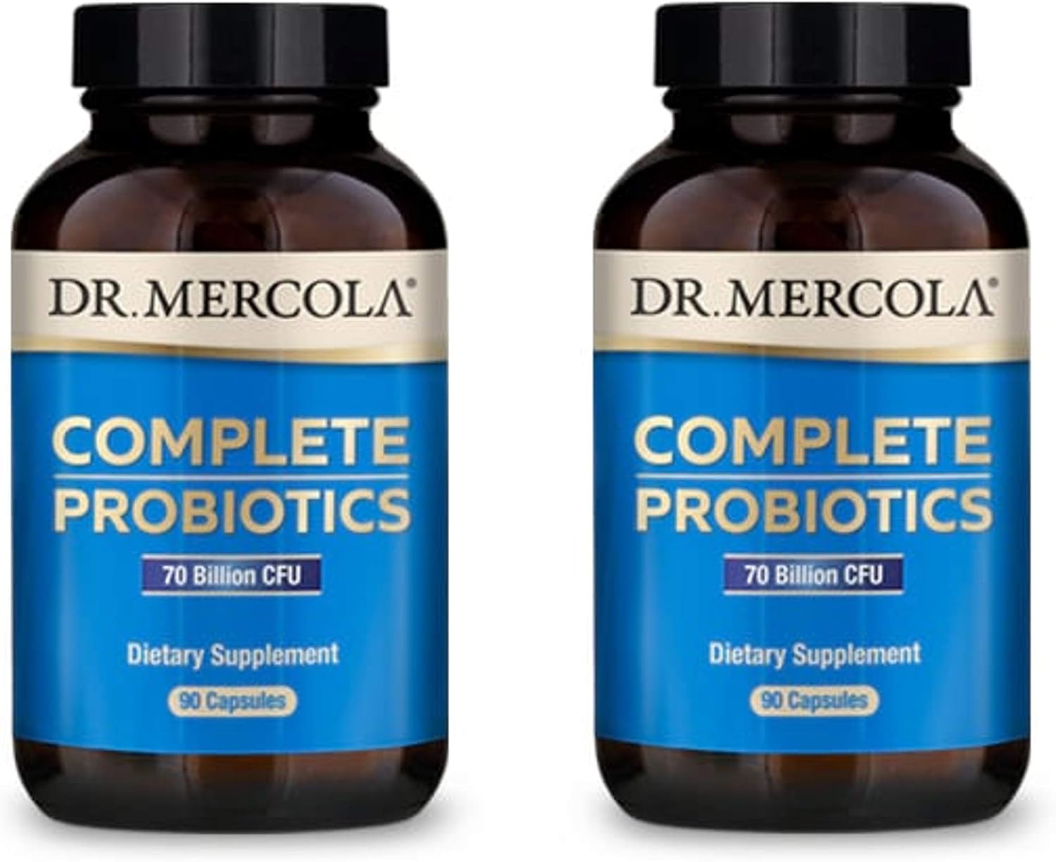 Dr. Mercola Complete Probiotics - 70 Billion CFU - 180 Capsules (2 Bottles)