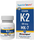 Superior Source Vitamina K2 MK-7 (Menaquinona-7), 300 mcg - 60 comprimidos sublinguales