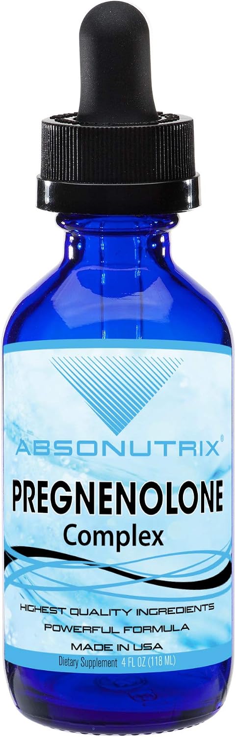 Suplemento de Pregnenolona 100mg, 118ml (4 oz), Líquido de Alta Absorción - Absonutrix