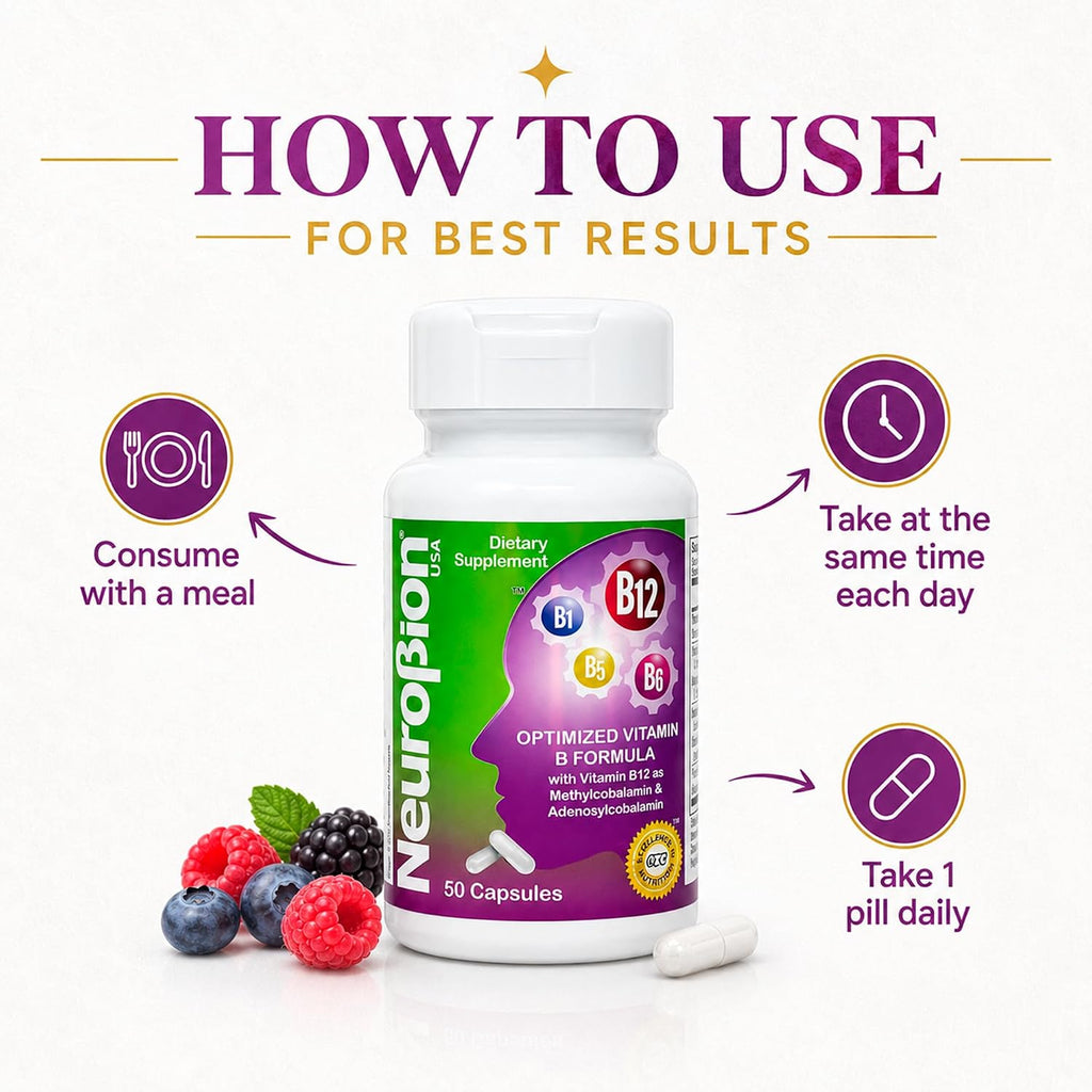 Neurobion Optimized Classic Formula B12 Metilcobalamina - 50 Cápsulas
