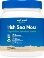 Polvo de Musgo Marino Orgánico Nutricost (453 g) - Sin Gluten, No GMO, Vegetariano